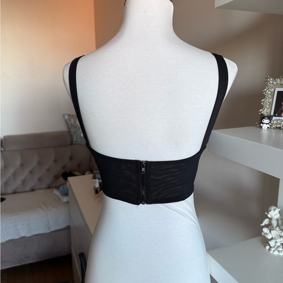 Black Cut-Out Corset Top - Picture 2 of 4